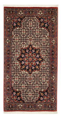 Alfombra persa - Bidjar - 137 x 72 cm - beige oscuro