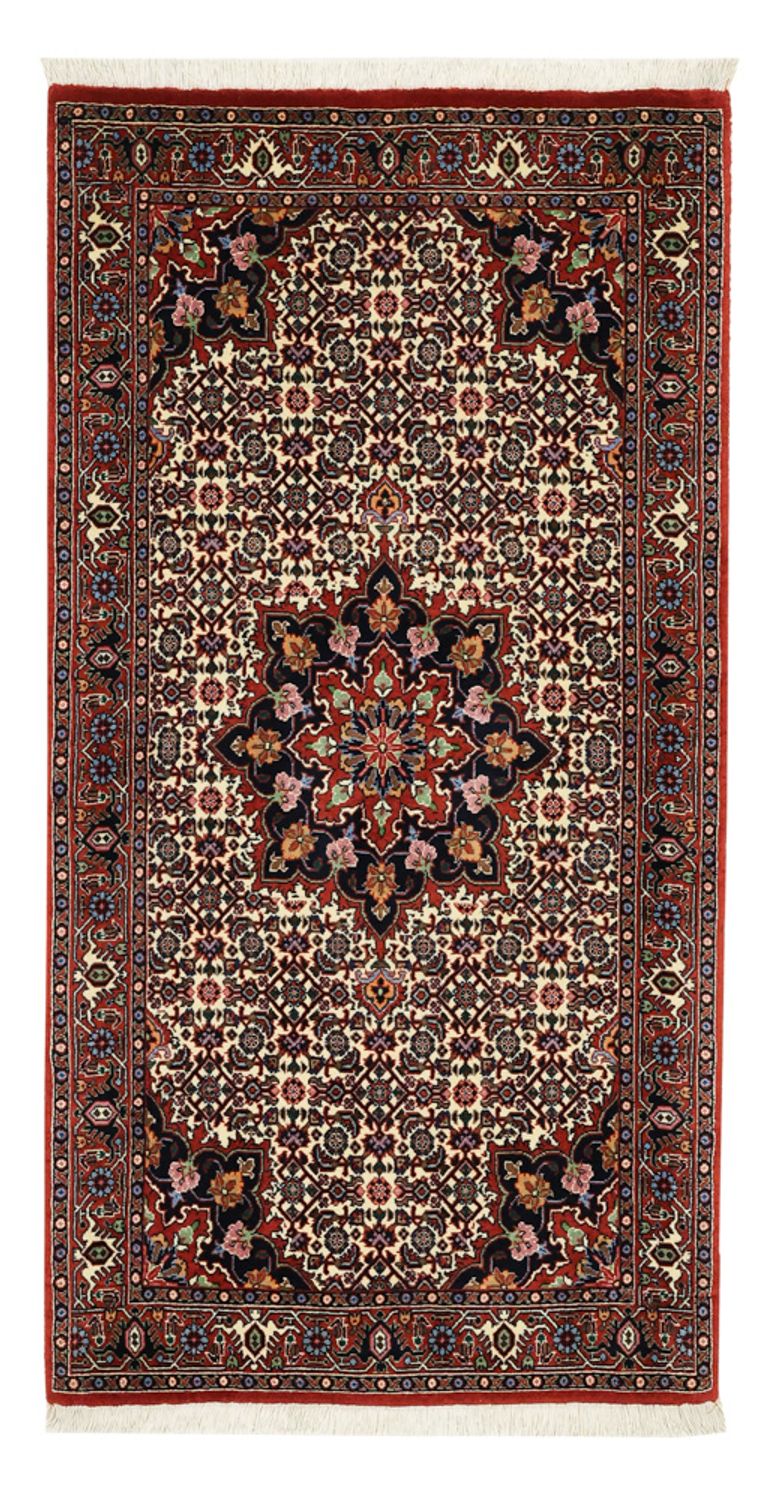 Alfombra persa - Bidjar - 137 x 72 cm - beige oscuro