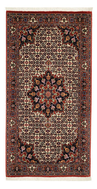 Alfombra persa - Bidjar - 137 x 72 cm - beige oscuro
