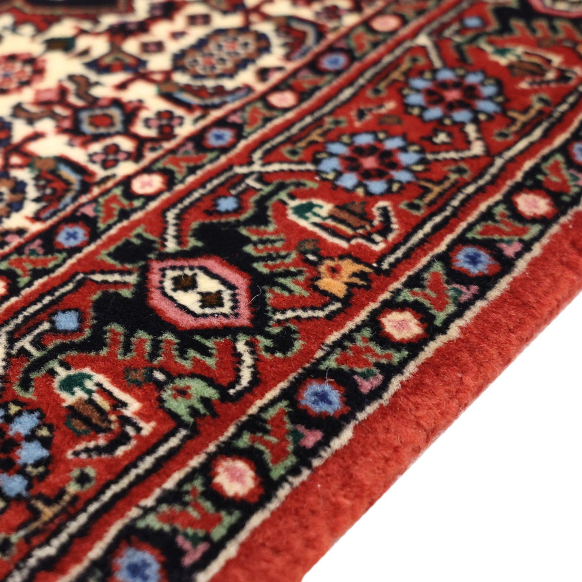 Alfombra persa - Bidjar - 137 x 72 cm - beige oscuro