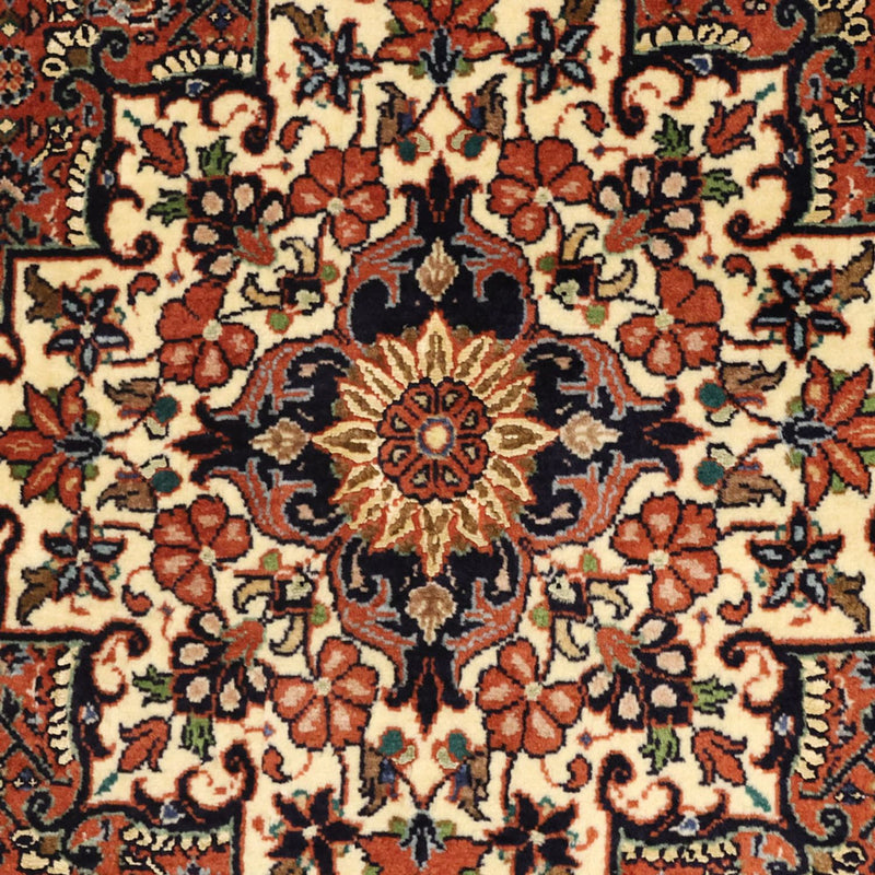 Alfombra persa - Bidjar - 141 x 89 cm - beige oscuro