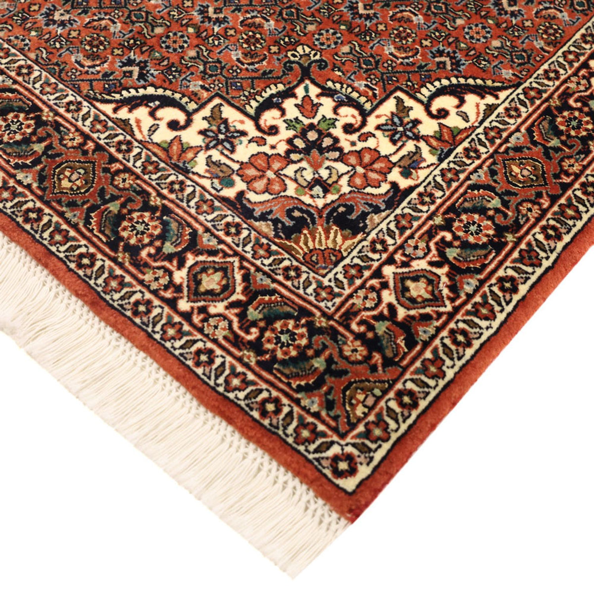Alfombra persa - Bidjar - 141 x 89 cm - beige oscuro