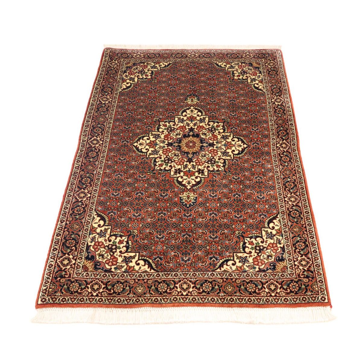 Alfombra persa - Bidjar - 141 x 89 cm - beige oscuro