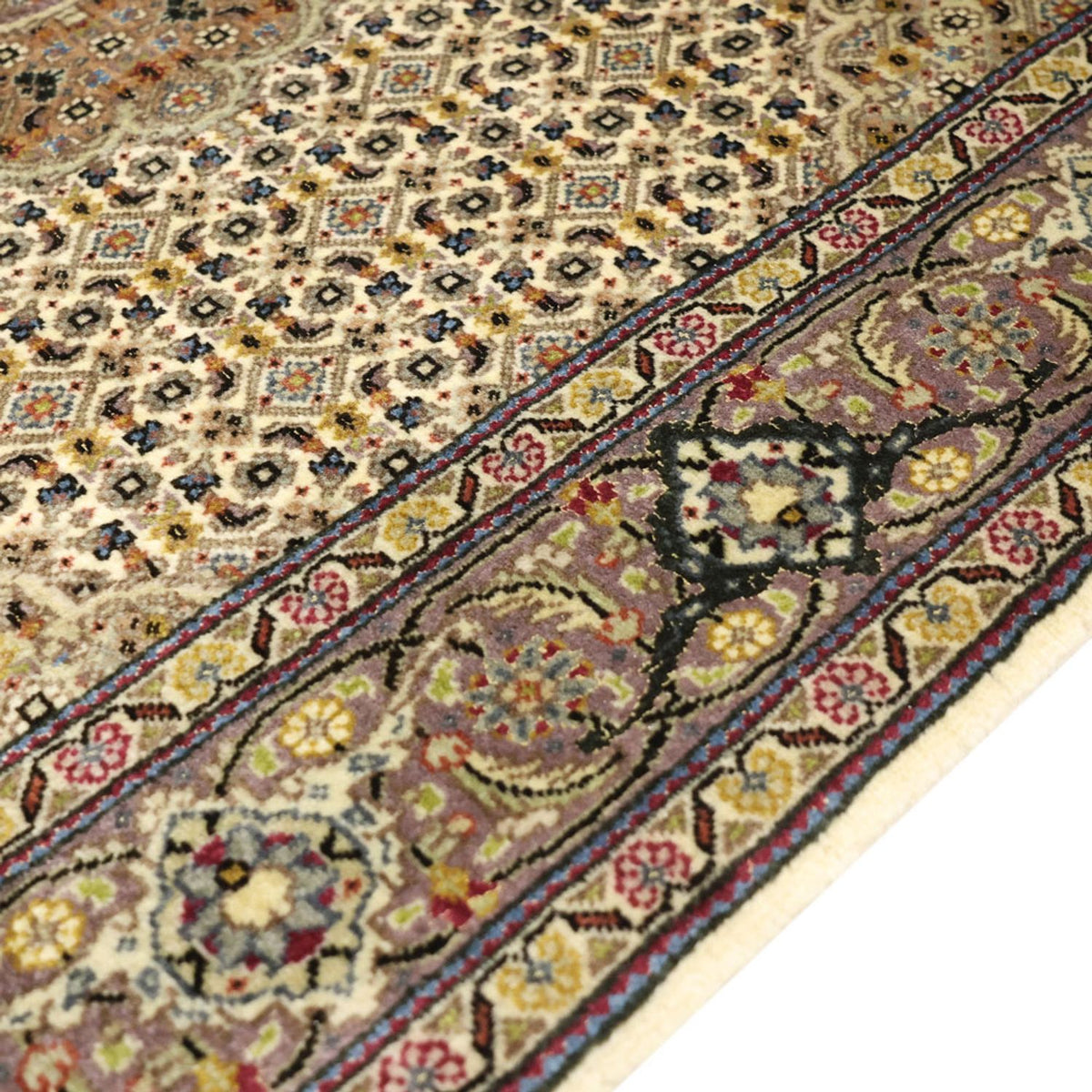 Alfombra Persa - Tabriz - Real - 152 x 101 cm - verde oliva