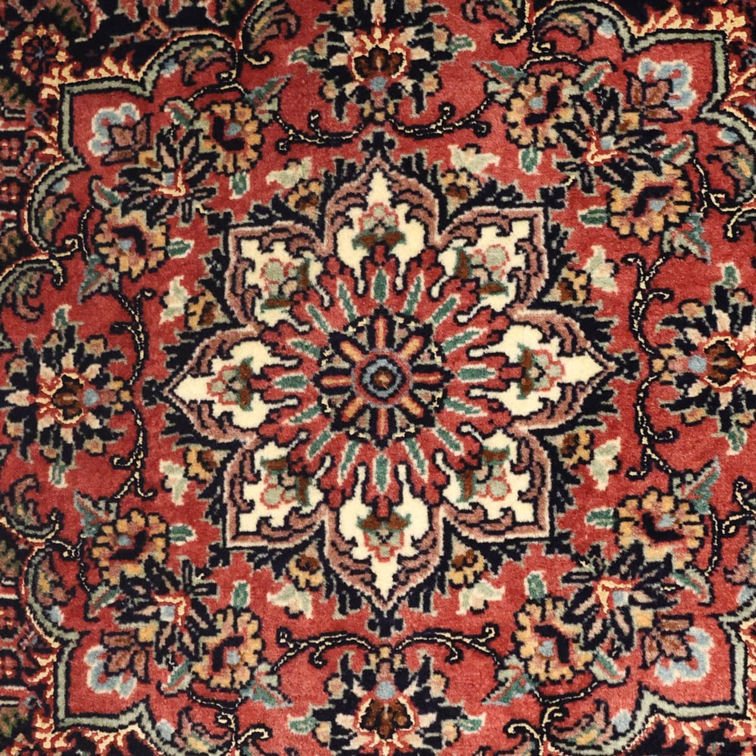 Alfombra persa - Bidjar - 131 x 79 cm - rojo oscuro