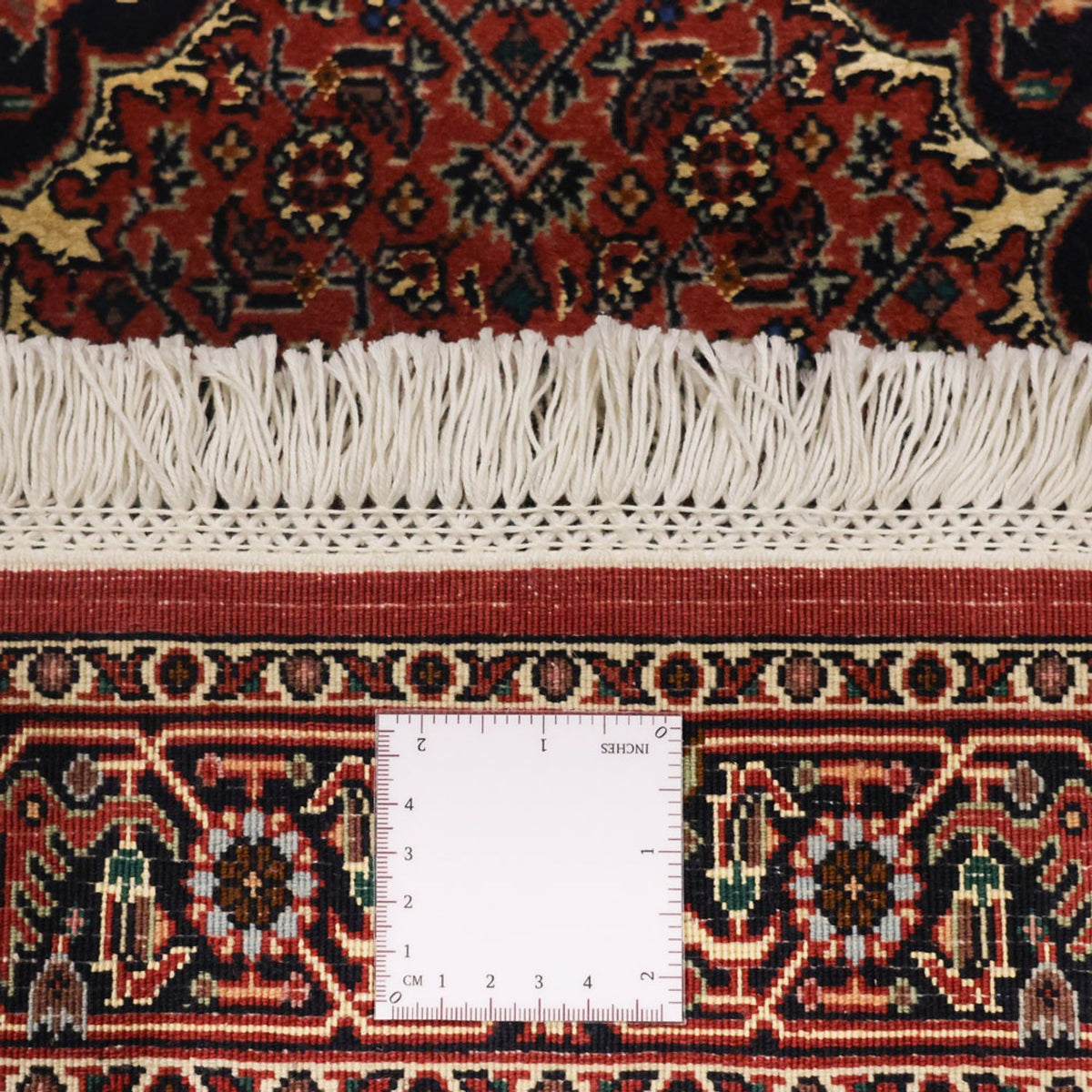 Alfombra persa - Bidjar - 139 x 68 cm - rojo oscuro