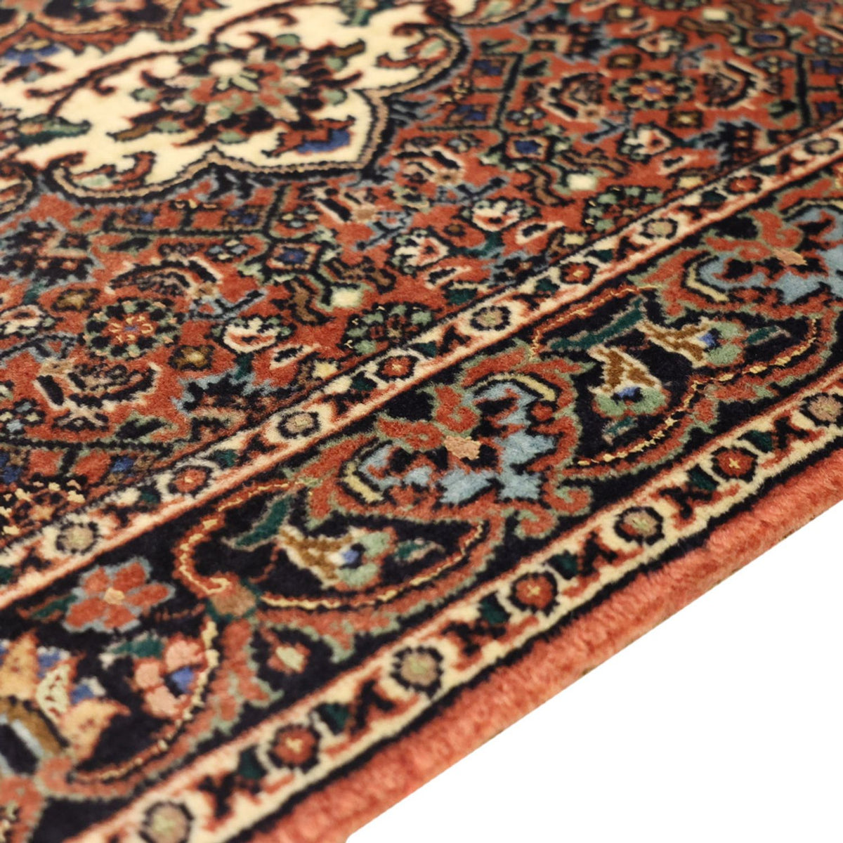 Alfombra persa - Bidjar - 144 x 70 cm - beige oscuro