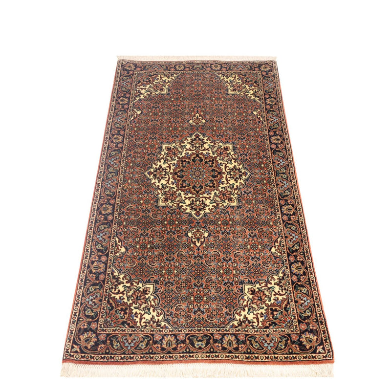Alfombra persa - Bidjar - 144 x 70 cm - beige oscuro