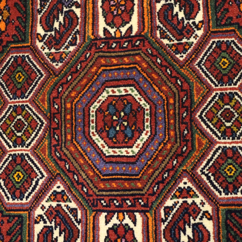 Alfombra persa - Nómada - 150 x 100 cm - rojo oscuro