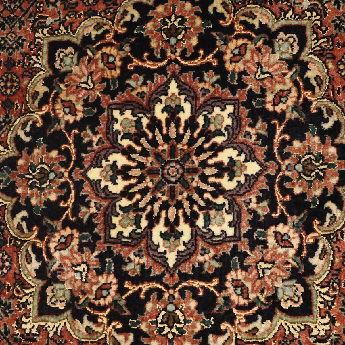 Alfombra persa - Bidjar - 151 x 87 cm - beige oscuro