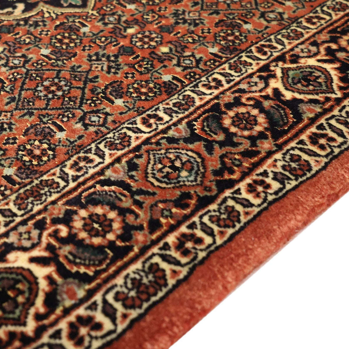 Alfombra persa - Bidjar - 151 x 87 cm - beige oscuro