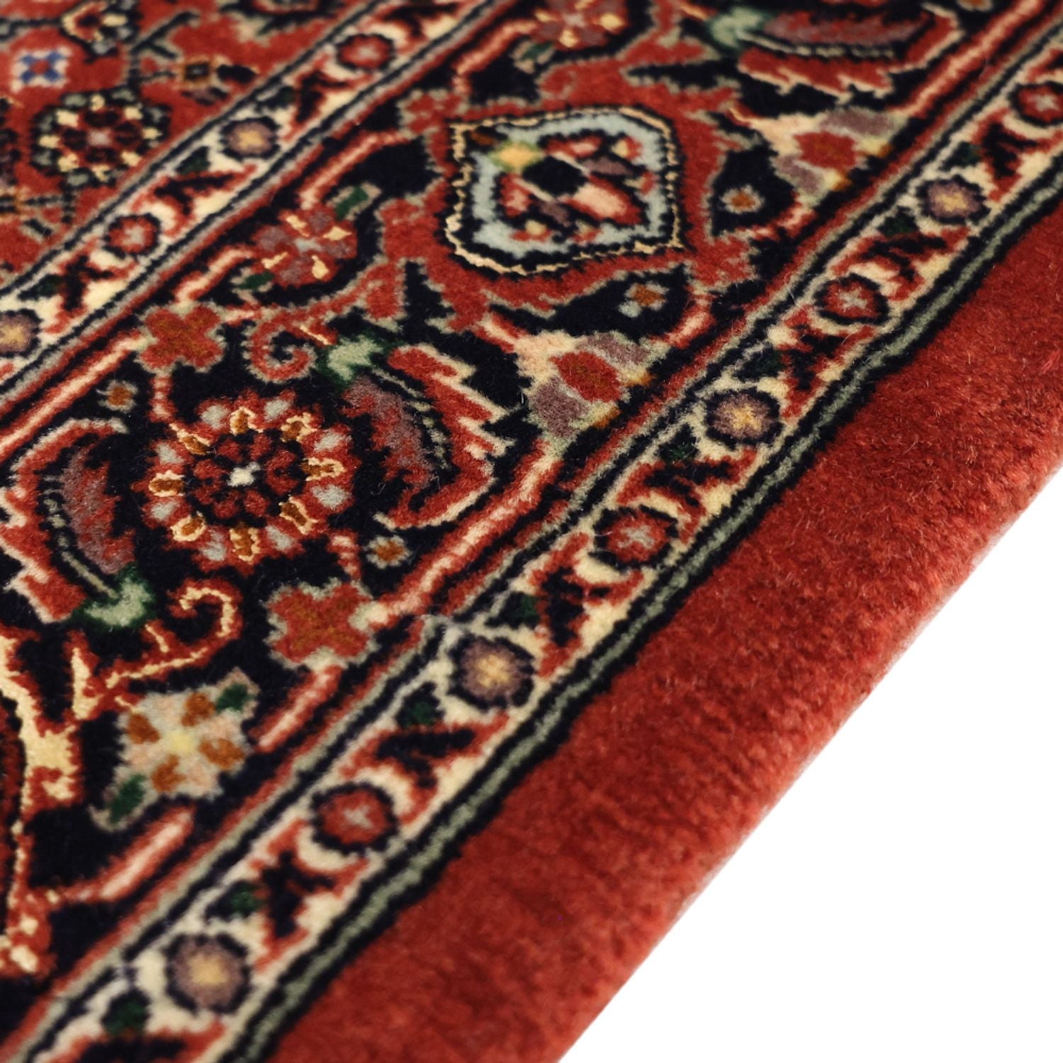 Alfombra persa - Bidjar - 153 x 91 cm - rojo oscuro