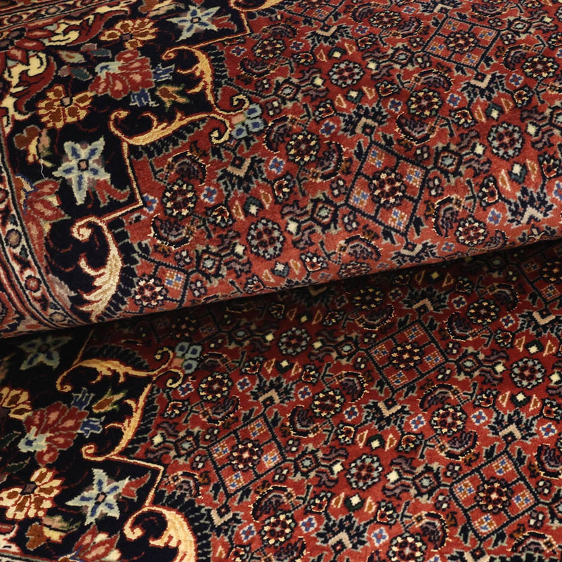 Alfombra persa - Bidjar - 153 x 91 cm - rojo oscuro