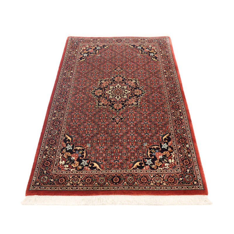 Alfombra persa - Bidjar - 153 x 91 cm - rojo oscuro