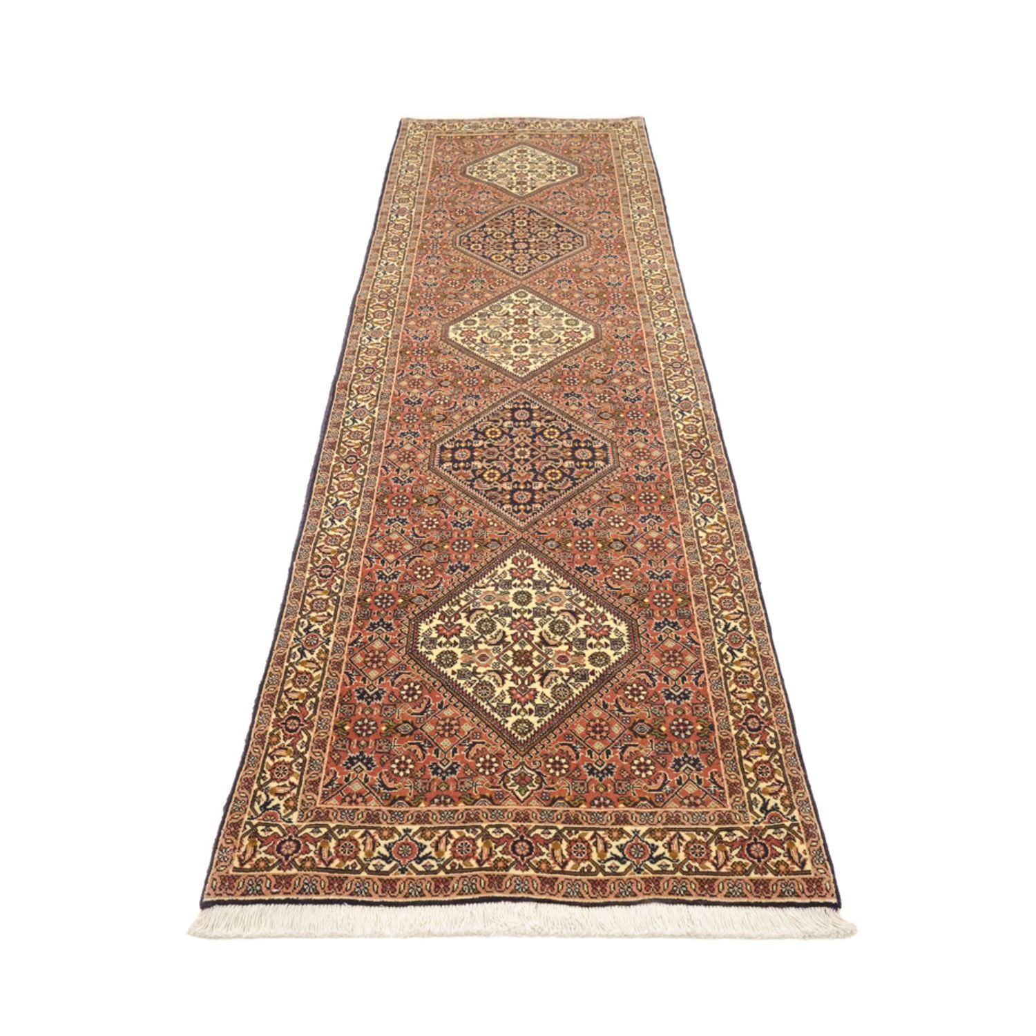 Alfombra de pasillo Alfombra persa - Bidjar - 297 x 82 cm - terracota