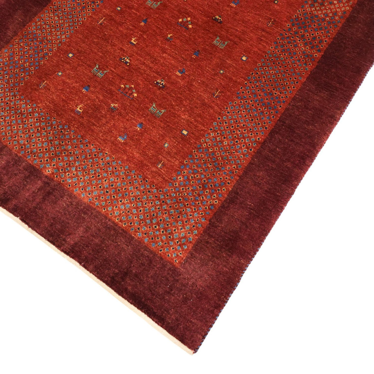Alfombra Gabbeh - Persa Kashkuli - 157 x 104 cm - rojo