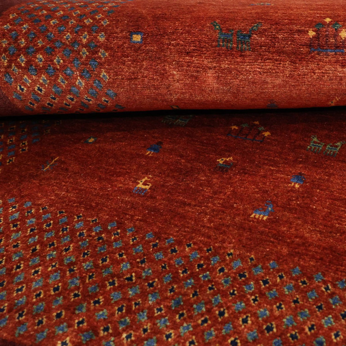 Alfombra Gabbeh - Persa Kashkuli - 157 x 104 cm - rojo