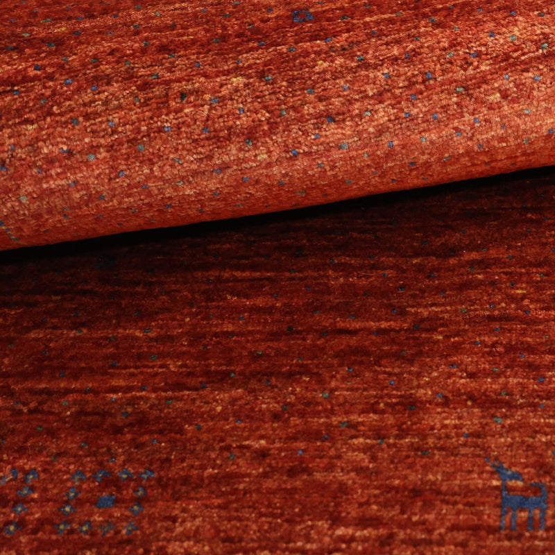 Alfombra Gabbeh - Persa Kashkuli - 122 x 79 cm - rojo oscuro