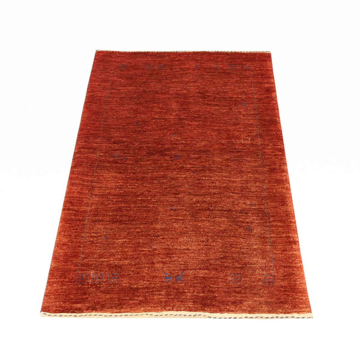 Alfombra Gabbeh - Persa Kashkuli - 122 x 79 cm - rojo oscuro