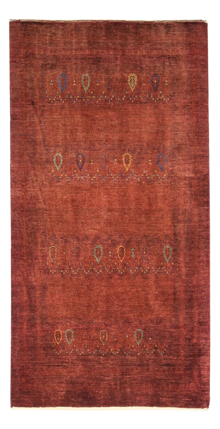 Alfombra Gabbeh - Persa Kashkuli - 155 x 80 cm - rojo oscuro