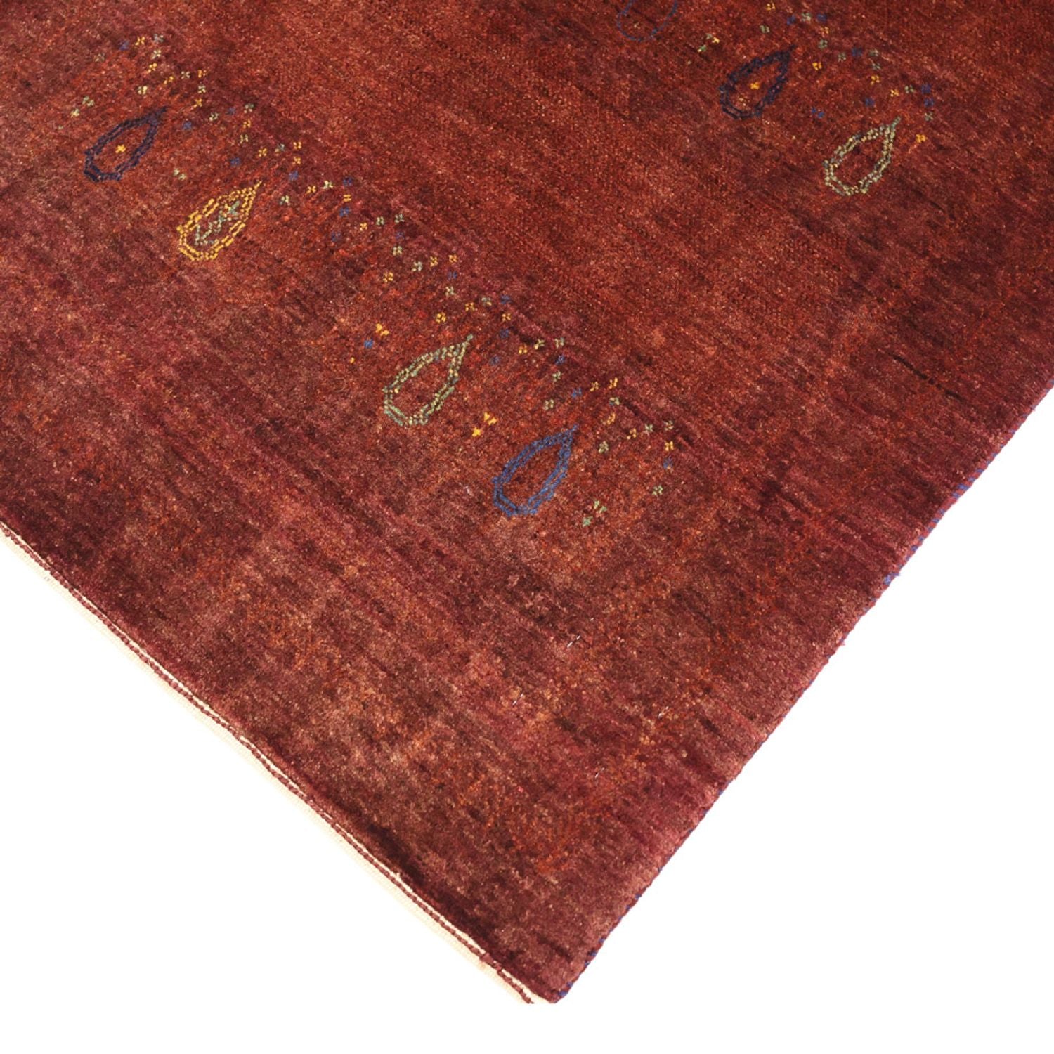 Alfombra Gabbeh - Persa Kashkuli - 155 x 80 cm - rojo oscuro