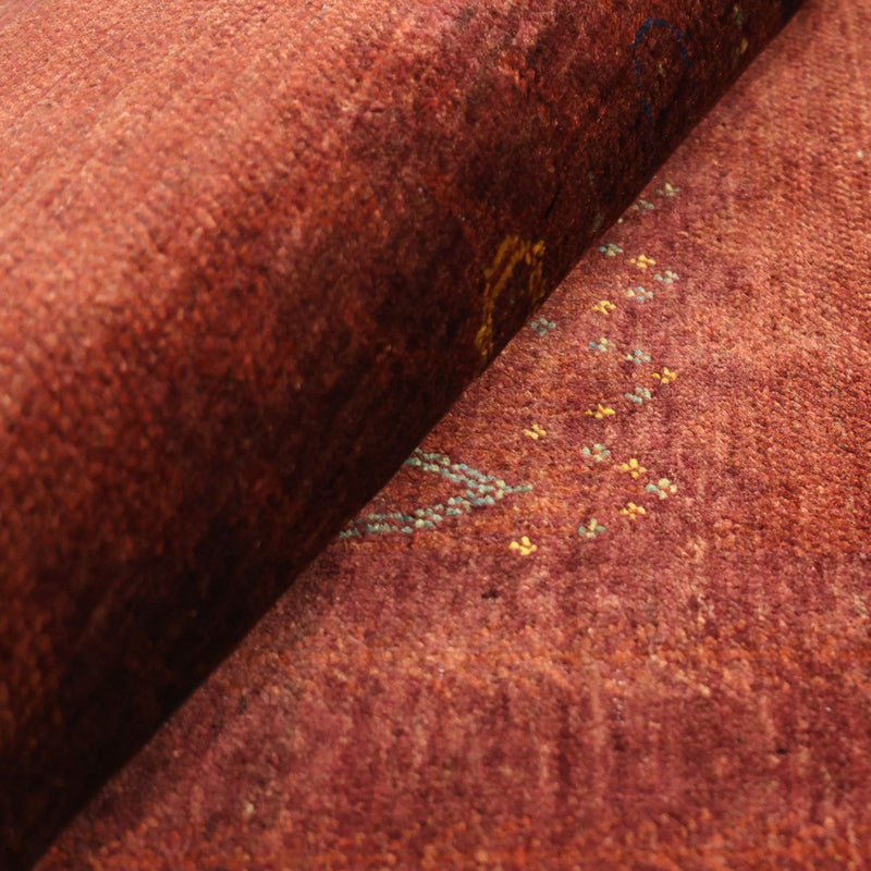 Alfombra Gabbeh - Persa Kashkuli - 155 x 80 cm - rojo oscuro