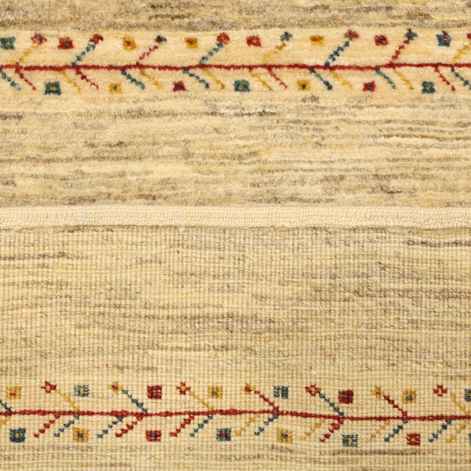Alfombra Gabbeh - Persa Kashkuli - 130 x 81 cm - arena