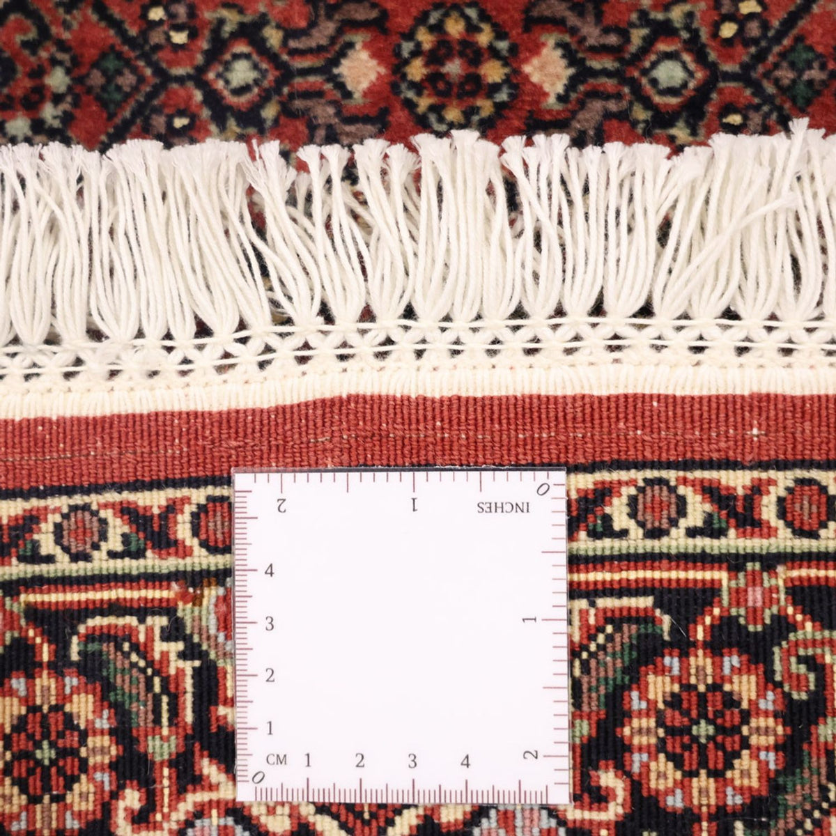 Alfombra persa - Bidjar - 136 x 70 cm - rojo oscuro