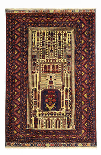Alfombra Belutsch - 142 x 96 cm - multicolor