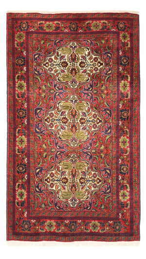 Alfombra de pasillo Alfombra Belutsch - 223 x 128 cm - rojo oscuro