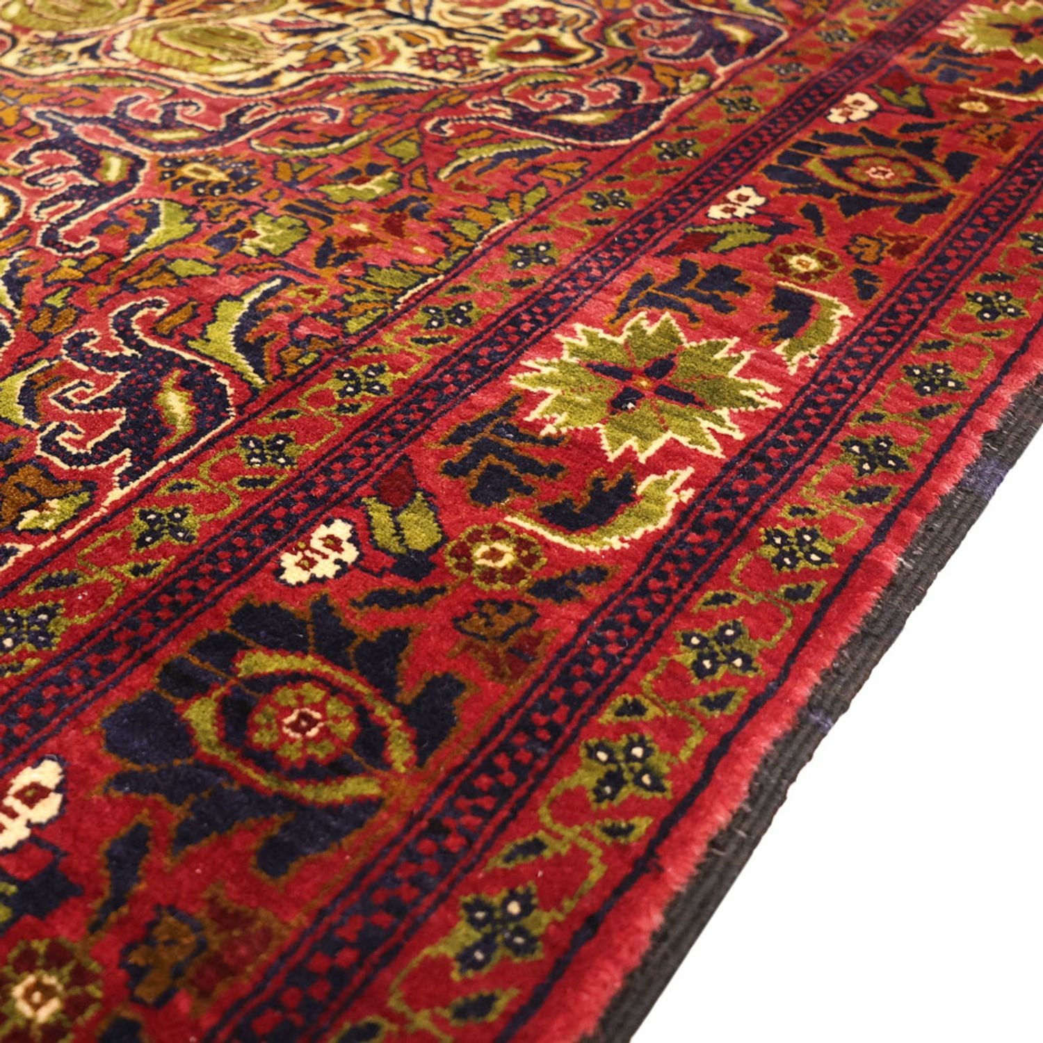 Alfombra de pasillo Alfombra Belutsch - 223 x 128 cm - rojo oscuro
