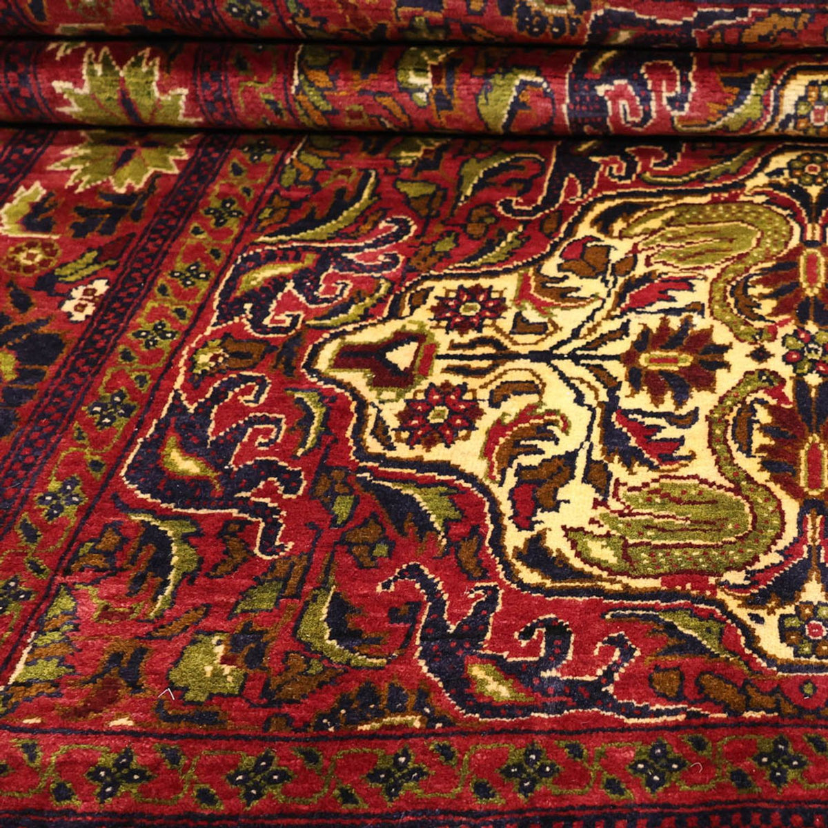 Alfombra de pasillo Alfombra Belutsch - 223 x 128 cm - rojo oscuro