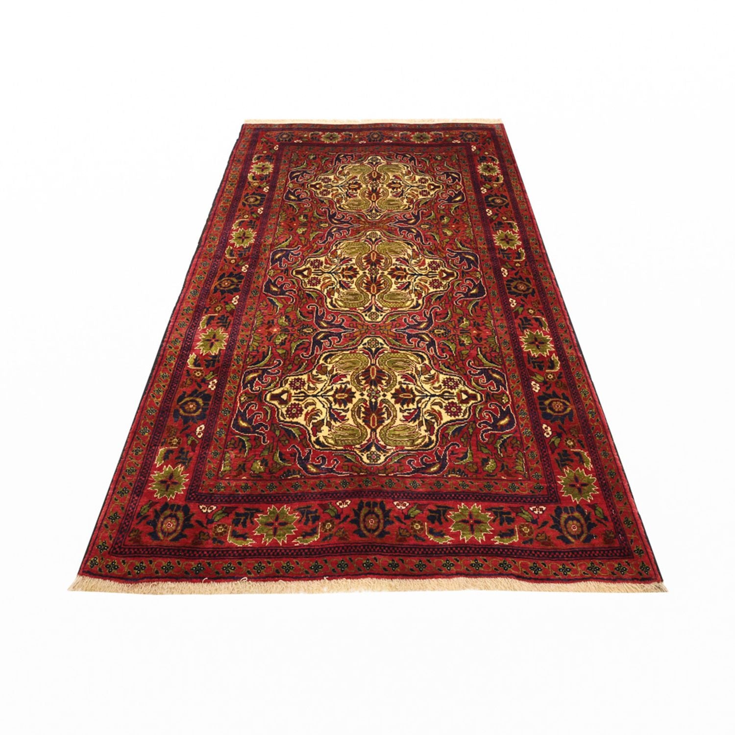 Alfombra de pasillo Alfombra Belutsch - 223 x 128 cm - rojo oscuro