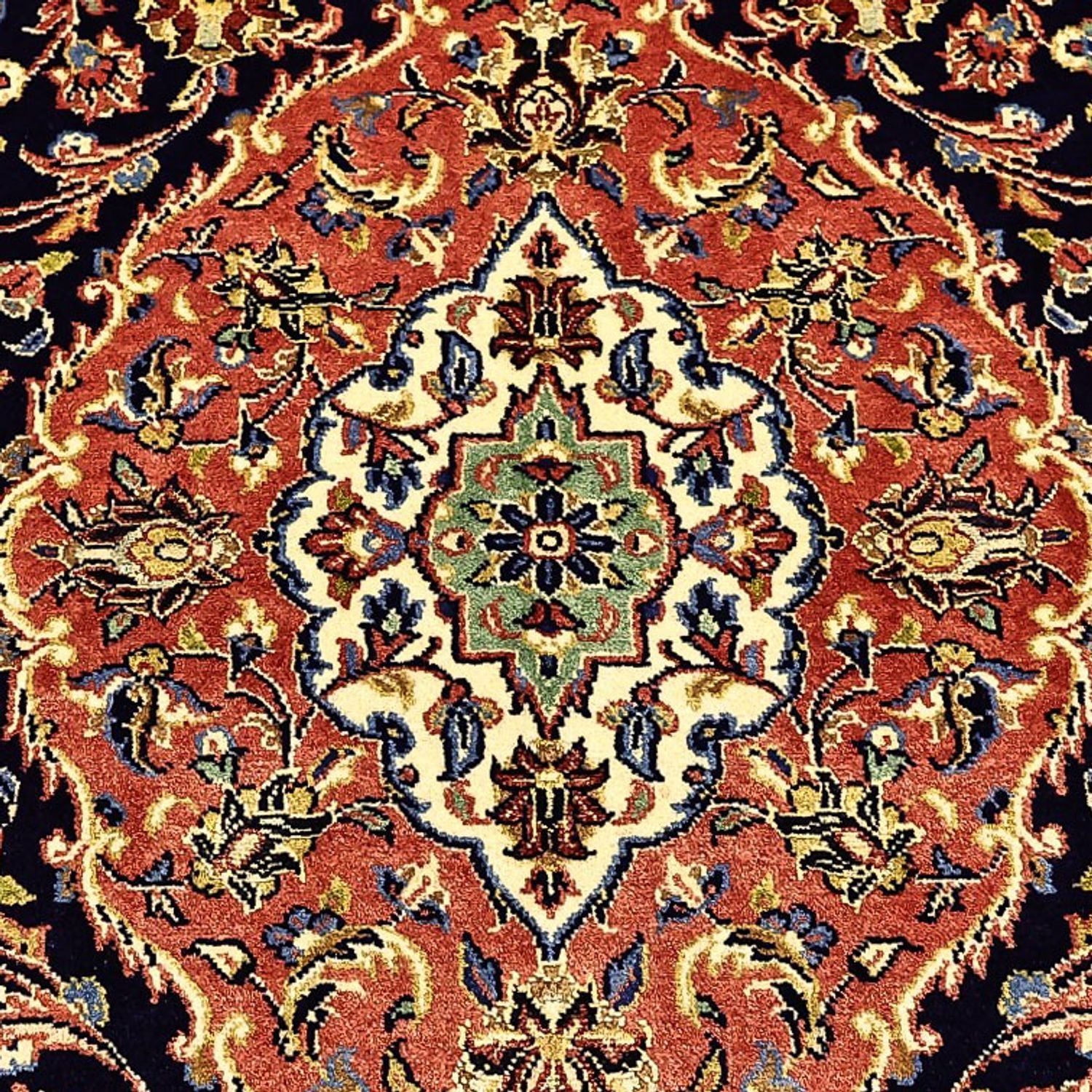 Alfombra persa - Bidjar - Real - 220 x 136 cm - azul oscuro