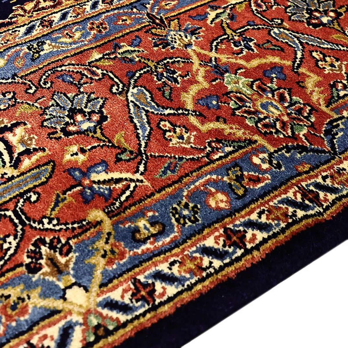 Alfombra persa - Bidjar - Real - 220 x 136 cm - azul oscuro