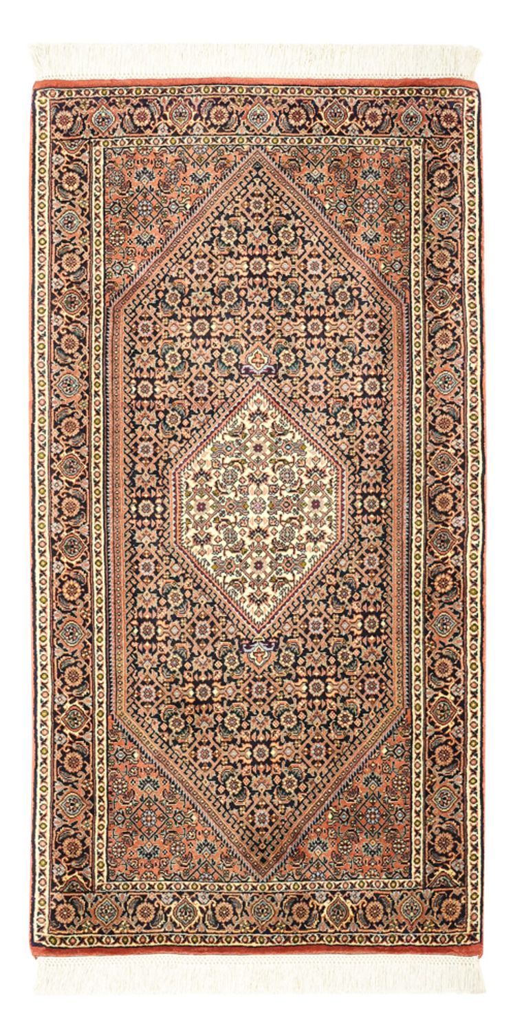 Alfombra persa - Bidjar - 134 x 70 cm - beige oscuro