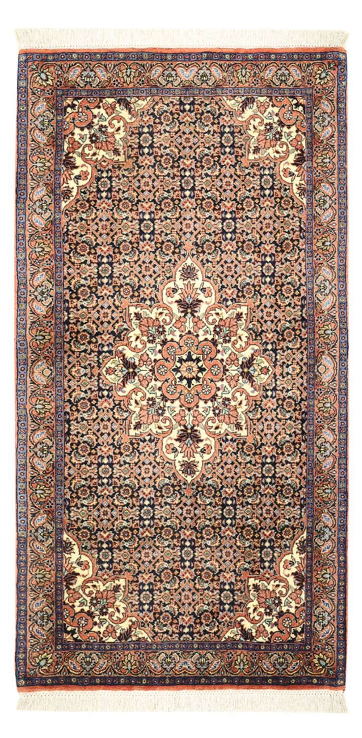 Alfombra persa - Bidjar - 138 x 72 cm - beige oscuro