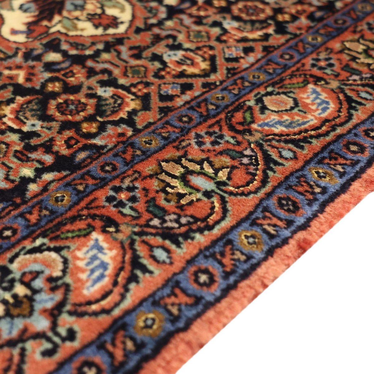 Alfombra persa - Bidjar - 138 x 72 cm - beige oscuro