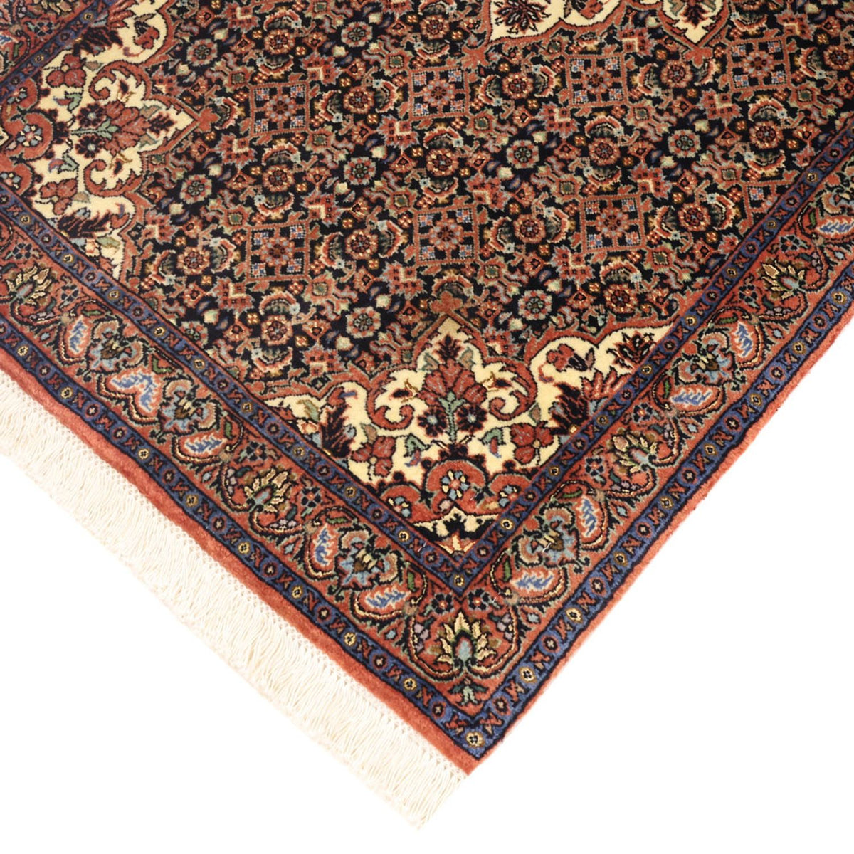 Alfombra persa - Bidjar - 138 x 72 cm - beige oscuro