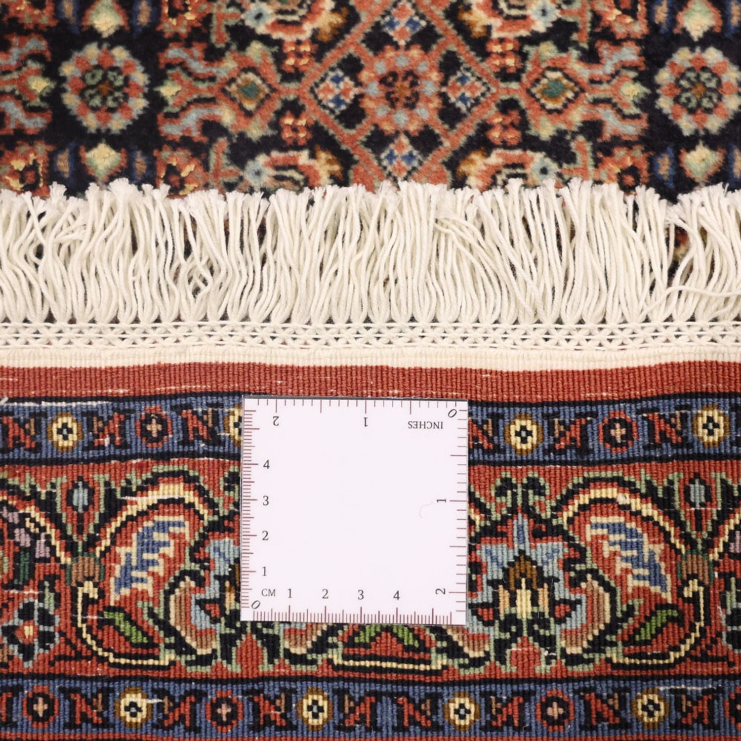 Alfombra persa - Bidjar - 138 x 72 cm - beige oscuro