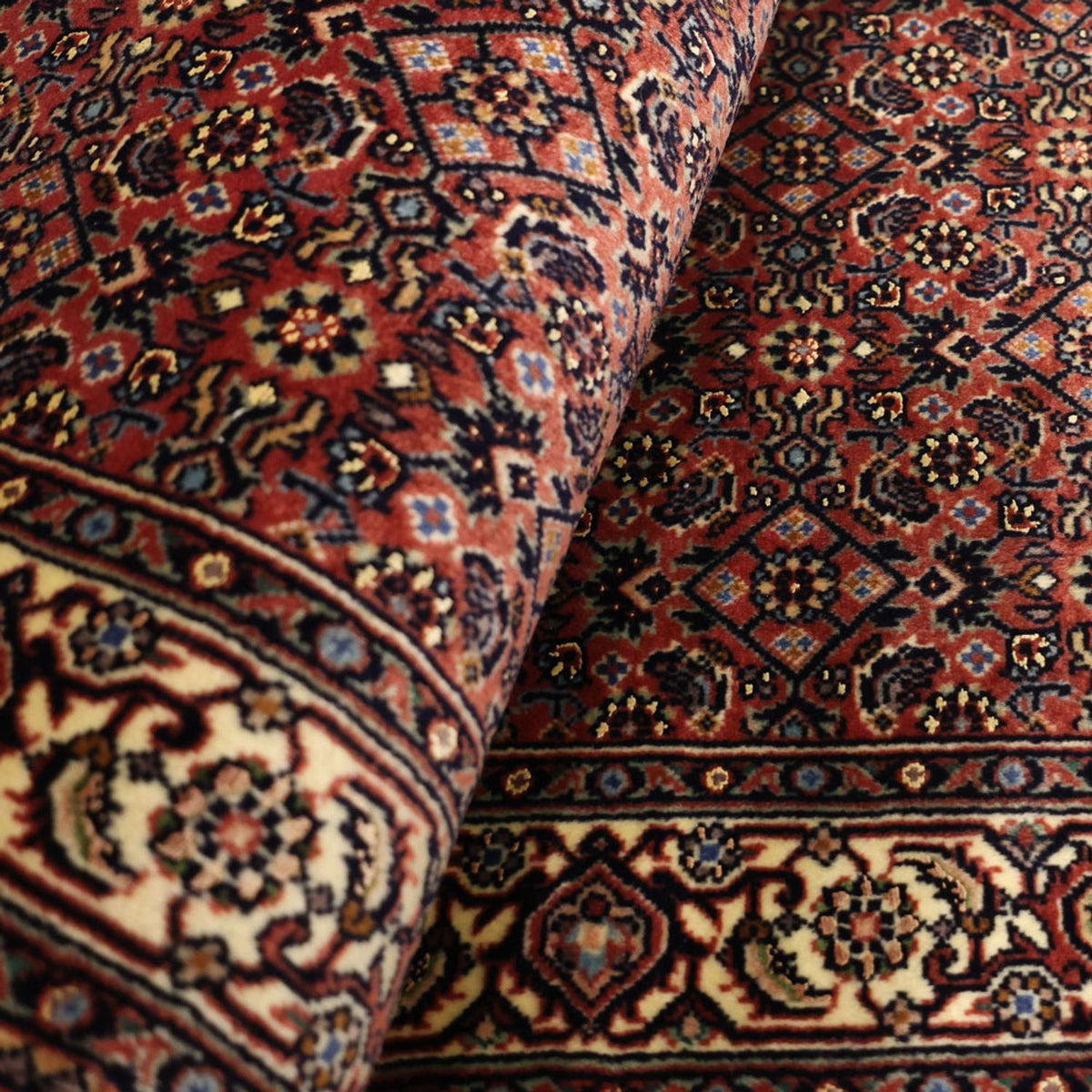 Alfombra persa - Bidjar - 141 x 70 cm - óxido