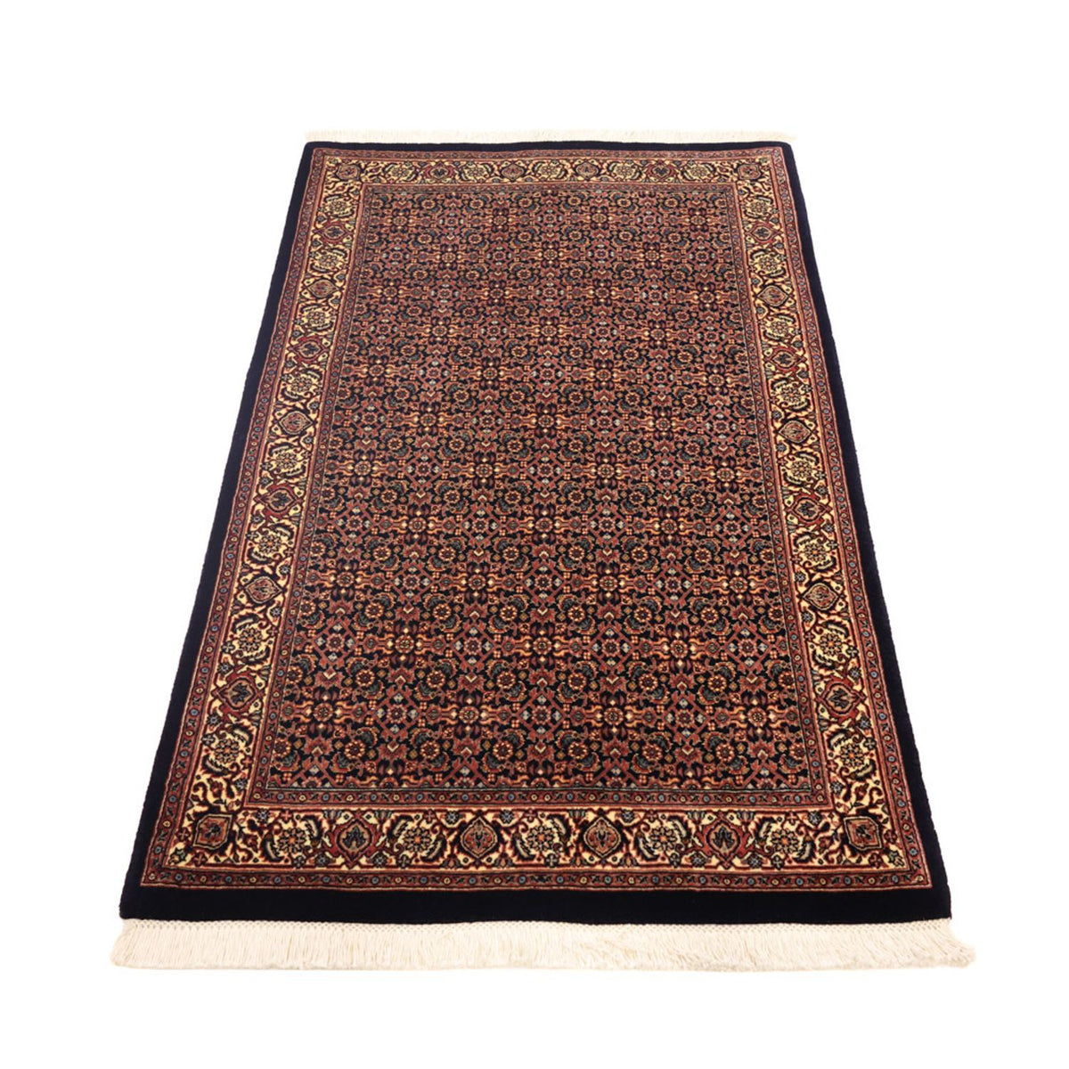 Alfombra persa - Bidjar - 152 x 88 cm - beige oscuro
