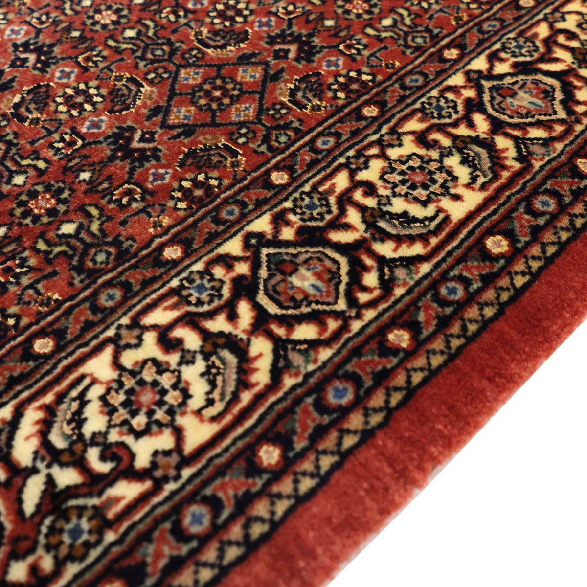 Alfombra persa - Bidjar - 142 x 72 cm - beige oscuro