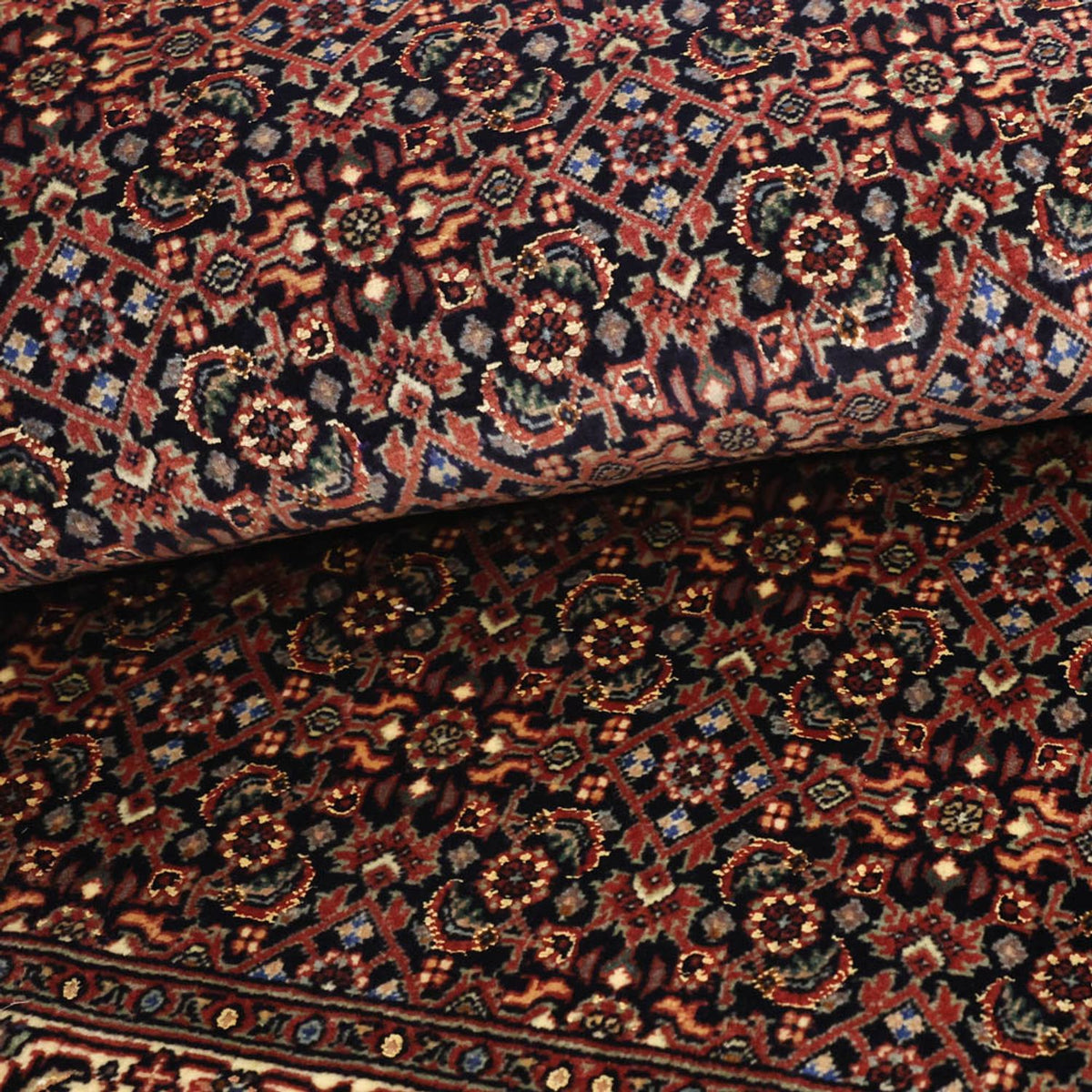 Alfombra persa - Bidjar - 146 x 90 cm - beige oscuro