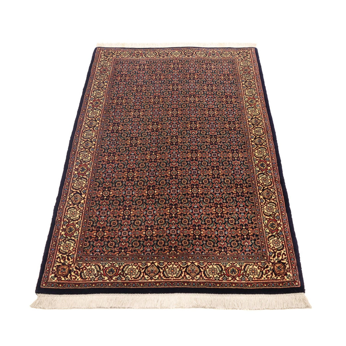 Alfombra persa - Bidjar - 146 x 90 cm - beige oscuro