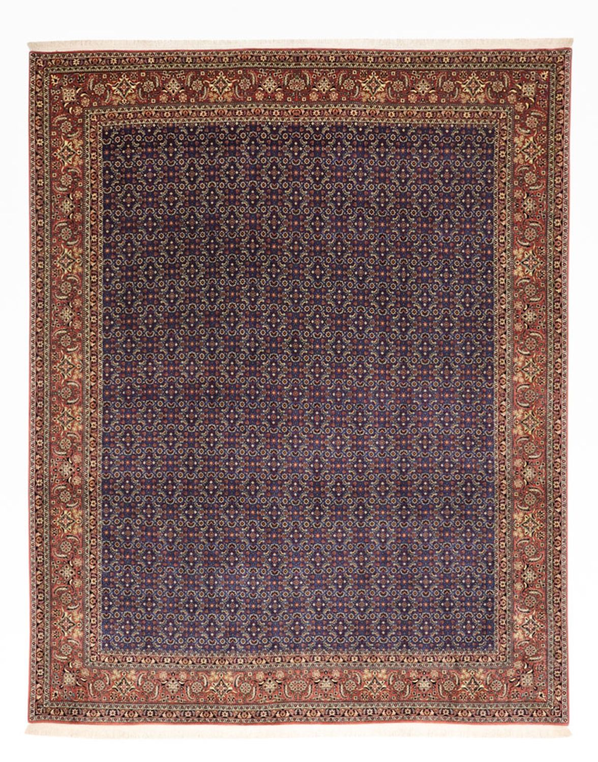 Alfombra persa - Bidjar - Real - 319 x 256 cm - azul oscuro
