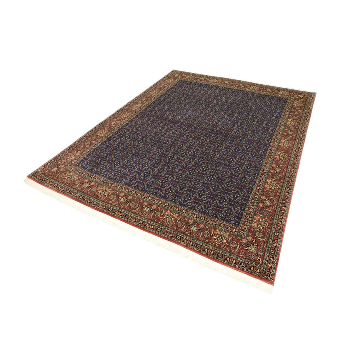 Alfombra persa - Bidjar - Real - 319 x 256 cm - azul oscuro