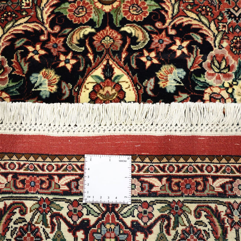 Alfombra persa - Bidjar - Real - 194 x 153 cm - rojo oscuro