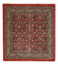 Alfombra persa - Bidjar - Real - 163 x 153 cm - rojo oscuro