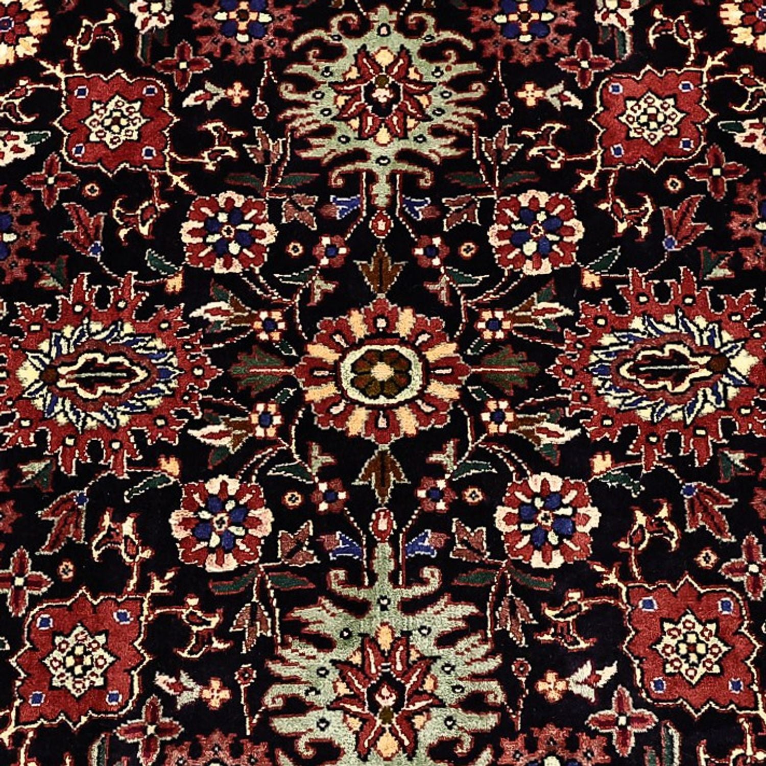 Alfombra persa - Bidjar - Real - 212 x 130 cm - azul oscuro